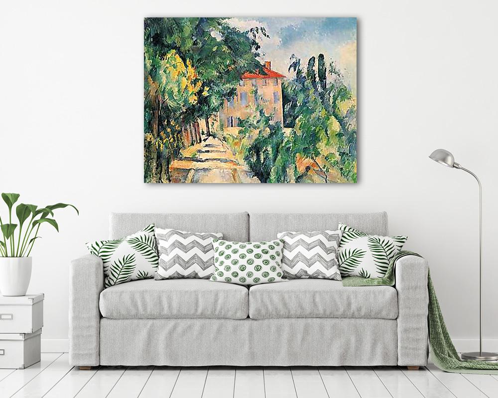 Ház piros tetővel (szín verzió) (fotótapéta) - vászonkép, falikép otthonra és irodába