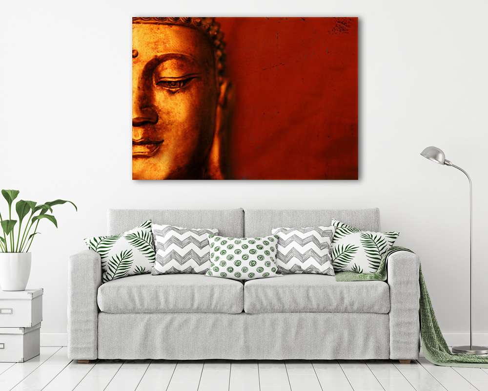 Buddha vörös hátérrel - vászonkép, falikép vásárlás Buddha vörös hátérrel (vászonkép) - vászonkép, falikép otthonra és irodába