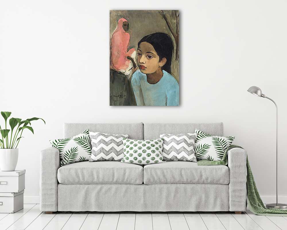 Fiatal lány kékben (1937) (vászonkép) - vászonkép, falikép otthonra és irodába