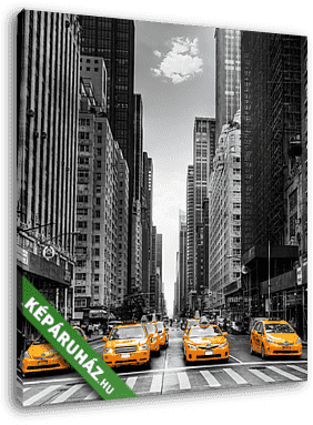 Avenue taxival New Yorkban. - vászonkép 3D látványterv