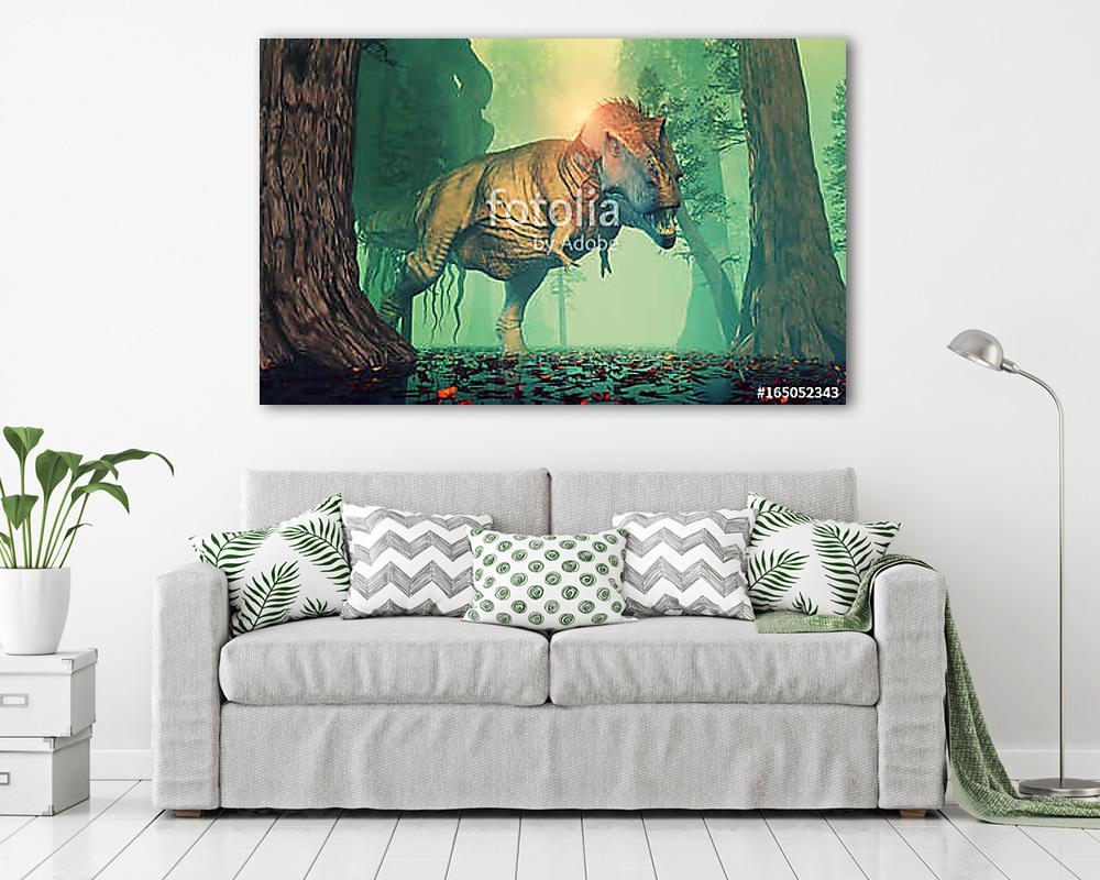 Itt jön a Trex  (vászonkép) - vászonkép, falikép otthonra és irodába