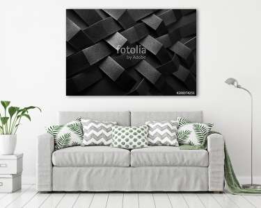 Composition of black stripes, abstract geometric background (vászonkép) - vászonkép, falikép otthonra és irodába