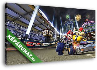 Mario Kart 8 - Night - vászonkép 3D látványterv