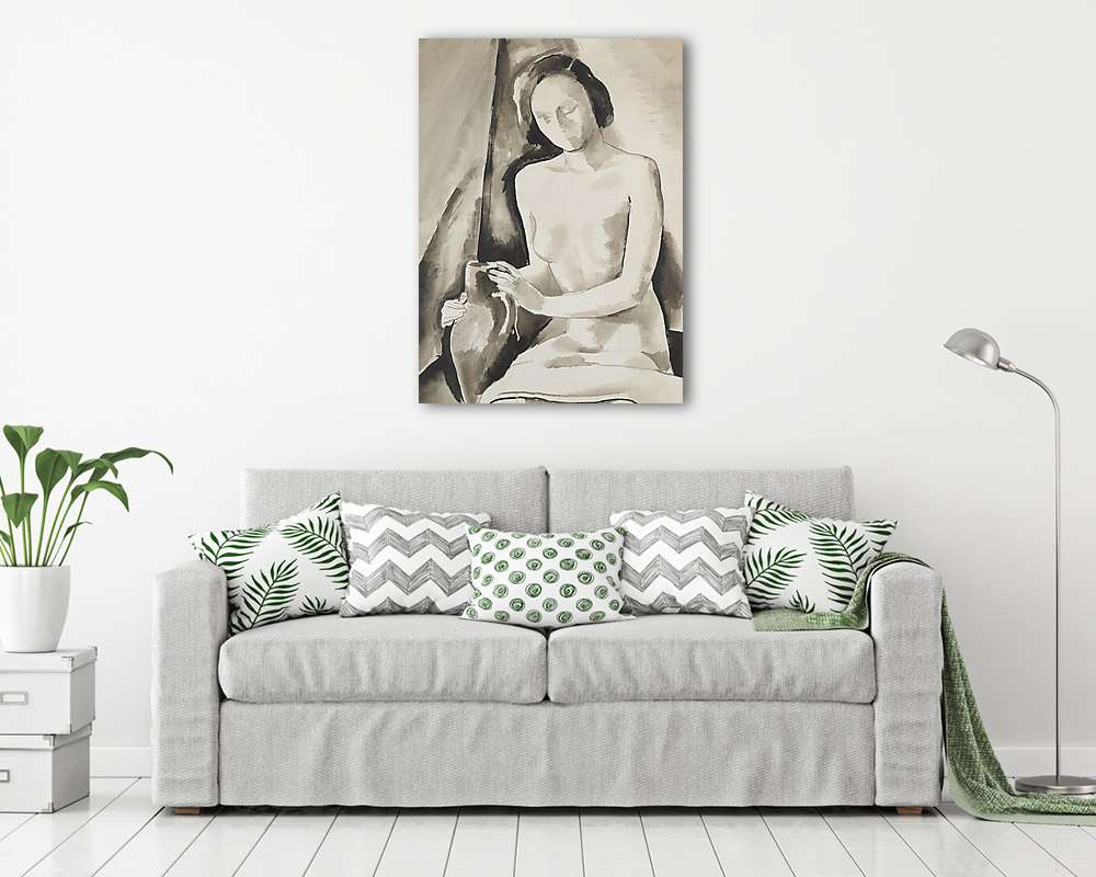 Ülő női akt (vászonkép) - vászonkép, falikép otthonra és irodába