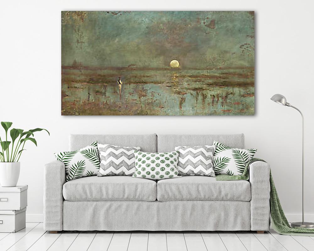 Horgász holdfénynél - vászonkép, falikép vásárlás Horgász holdfénynél (keretezett kép) - vászonkép, falikép otthonra és irodába