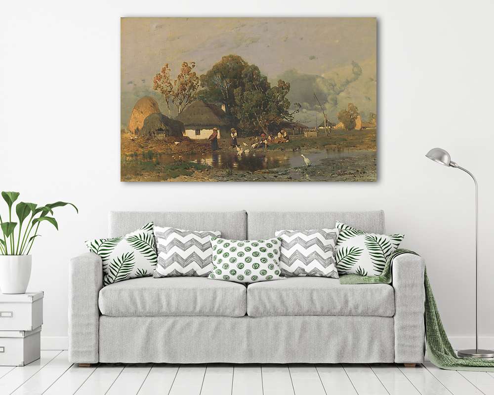 Falu vége (c1879) - vászonkép, falikép vásárlás Falu vége (c1879) (vászonkép) - vászonkép, falikép otthonra és irodába