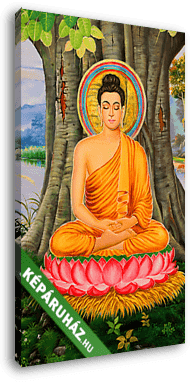 Buddha birodalmi festménye Wat Pa Samoson falán - vászonkép 3D látványterv
