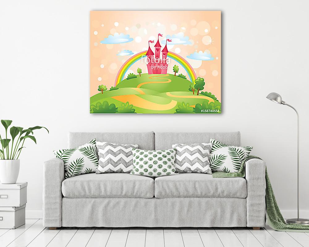 Rózsaszín kastély. - vászonkép, falikép vásárlás Rózsaszín kastély. (vászonkép) - vászonkép, falikép otthonra és irodába