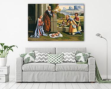 A pásztorok köszöntik a kis Jézust (vászonkép) - vászonkép, falikép otthonra és irodába
