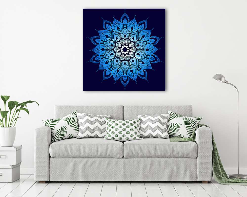 Hand drawn doodle ornate mandala illustration - vászonkép, falikép vásárlás Hand drawn doodle ornate mandala illustration (vászonkép) - vászonkép, falikép otthonra és irodába