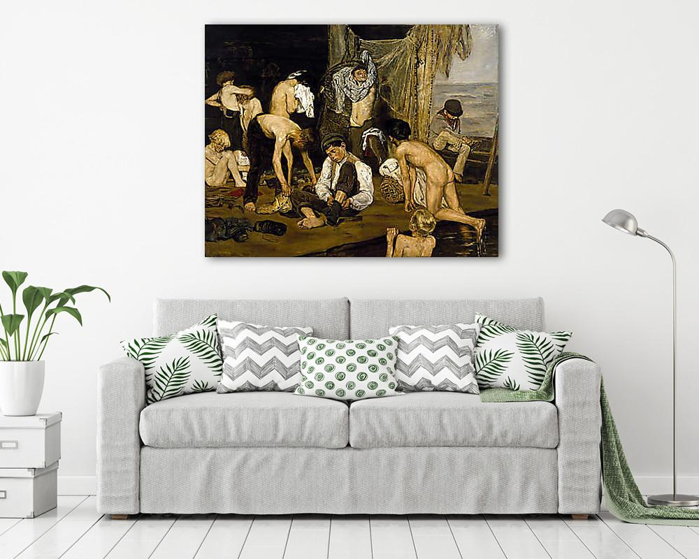 Fürdés után (keretezett kép) - vászonkép, falikép otthonra és irodába