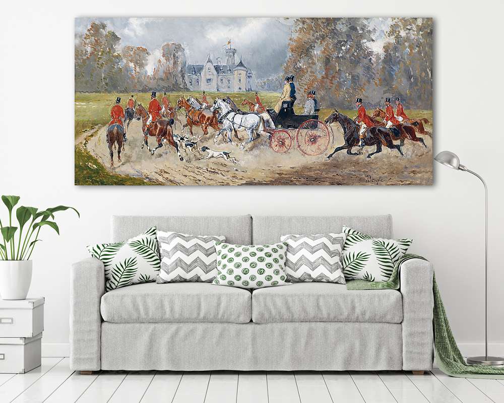 Visszatérés a kastélyba kocsikázás után (Színverzió 1) - vászonkép, falikép vásárlás Visszatérés a kastélyba kocsikázás után (Színverzió 1) (vászonkép) - vászonkép, falikép otthonra és irodába