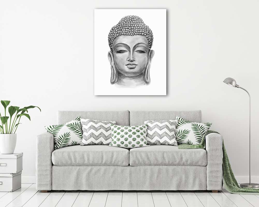 Buddha arc rajz - vászonkép, falikép vásárlás Buddha arc rajz (vászonkép) - vászonkép, falikép otthonra és irodába
