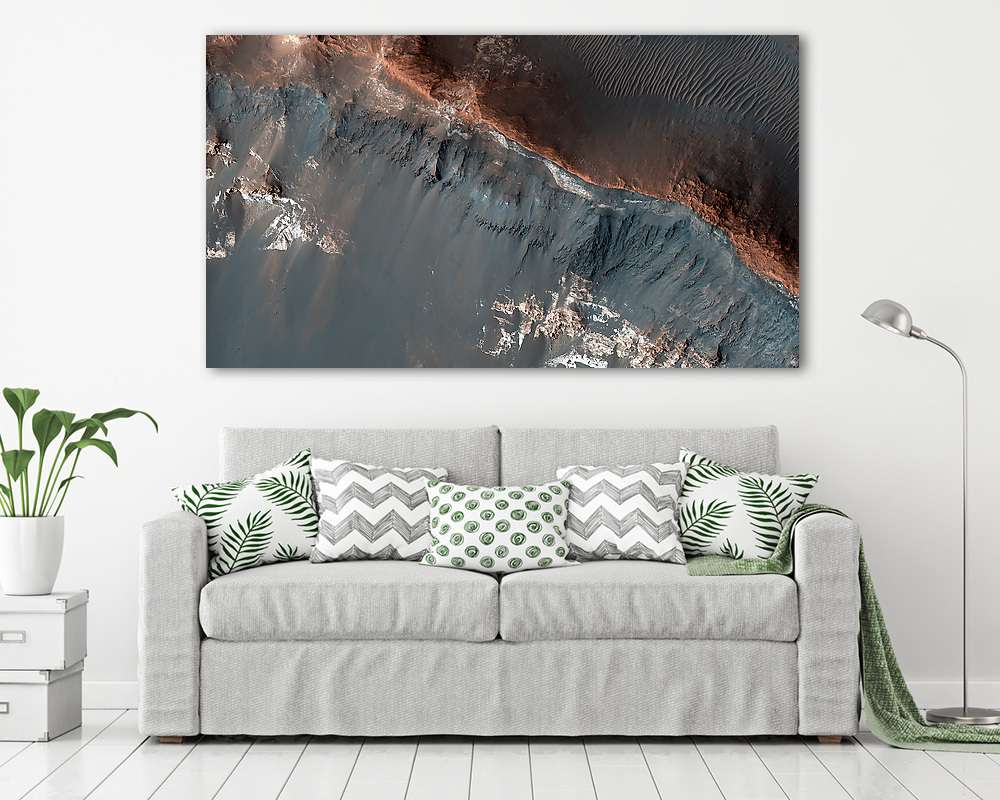 Oyama kráter, Mars felszín (fotótapéta) - vászonkép, falikép otthonra és irodába