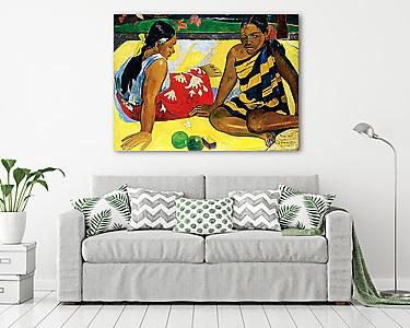 Tahiti nők - Színverzió 1. (vászonkép) - vászonkép, falikép otthonra és irodába