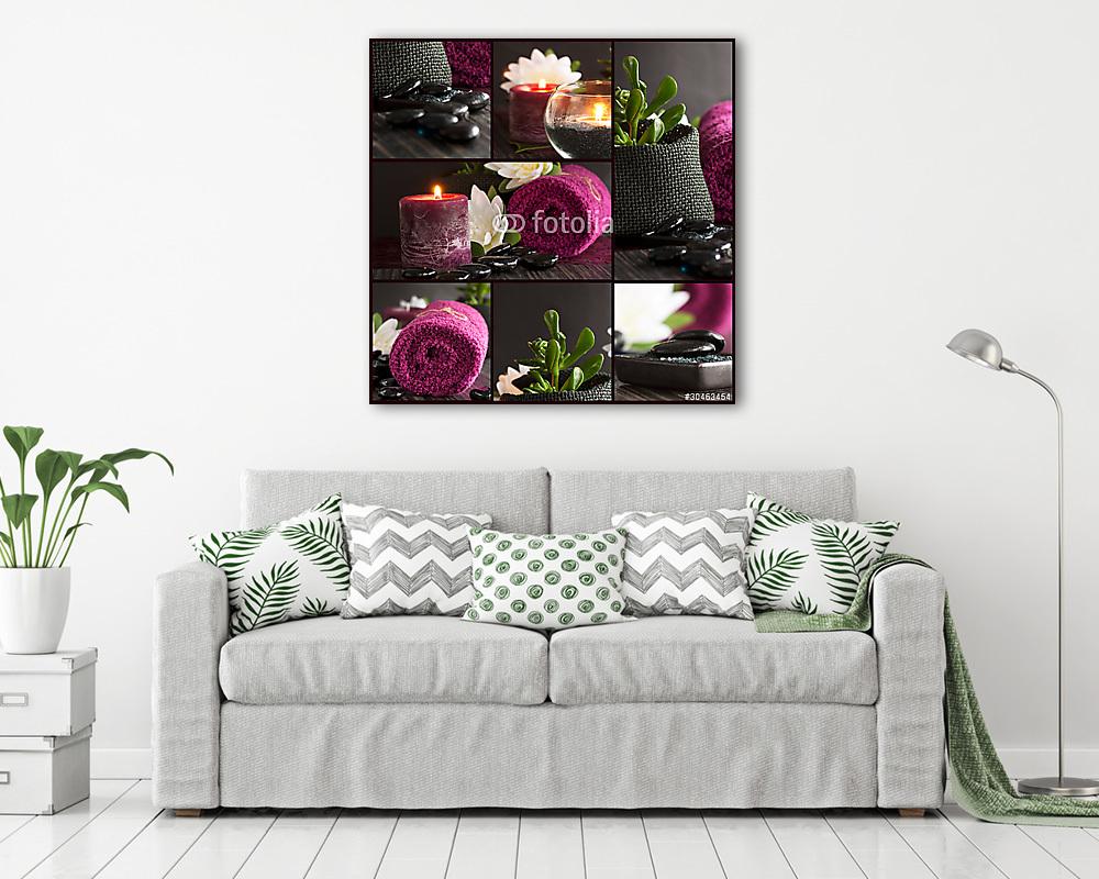 Spa beállítás kollázs (fotótapéta) - vászonkép, falikép otthonra és irodába