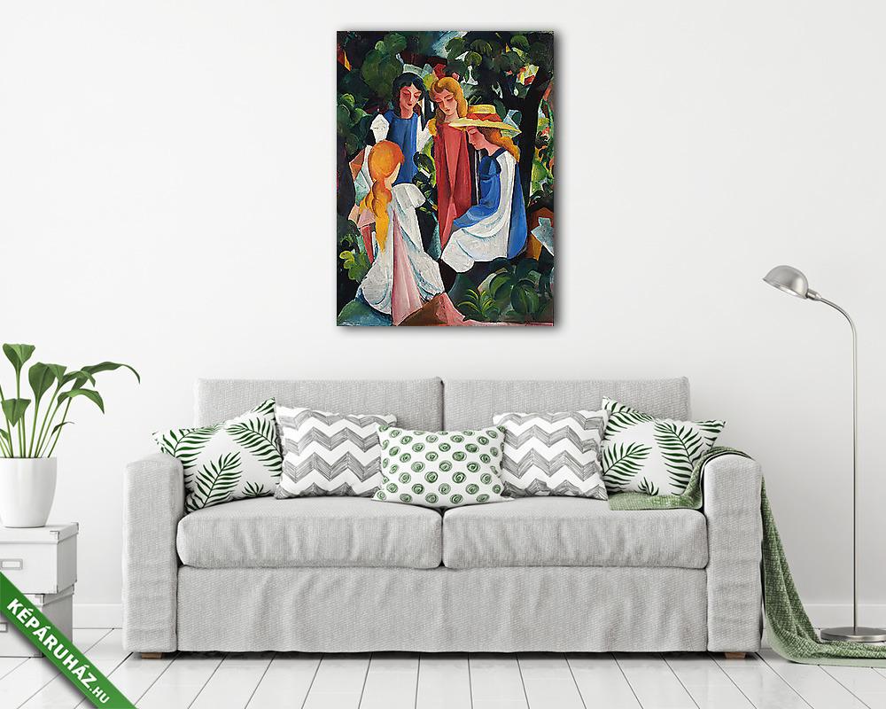 Lányok négyesben - vászonkép, falikép vásárlás Lányok négyesben (vászonkép) - vászonkép, falikép otthonra és irodába