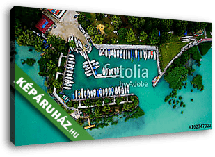Balatoni vitorláskikötő (légifotó) - vászonkép 3D látványterv