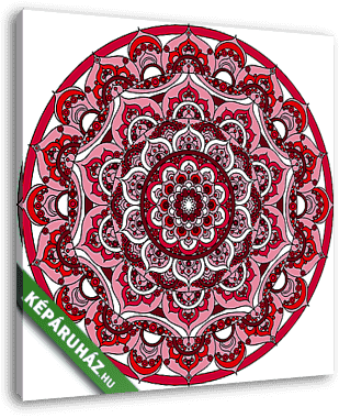 Vector decorative red mandala ornament - vászonkép 3D látványterv