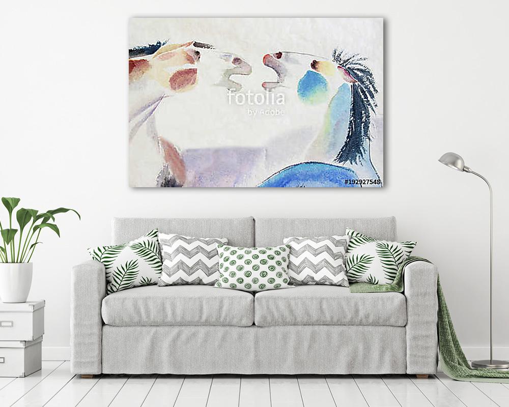 Absztrakt modern lovak (fotótapéta) - vászonkép, falikép otthonra és irodába