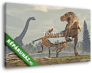 A dinók ideje - vászonkép 3D látványterv