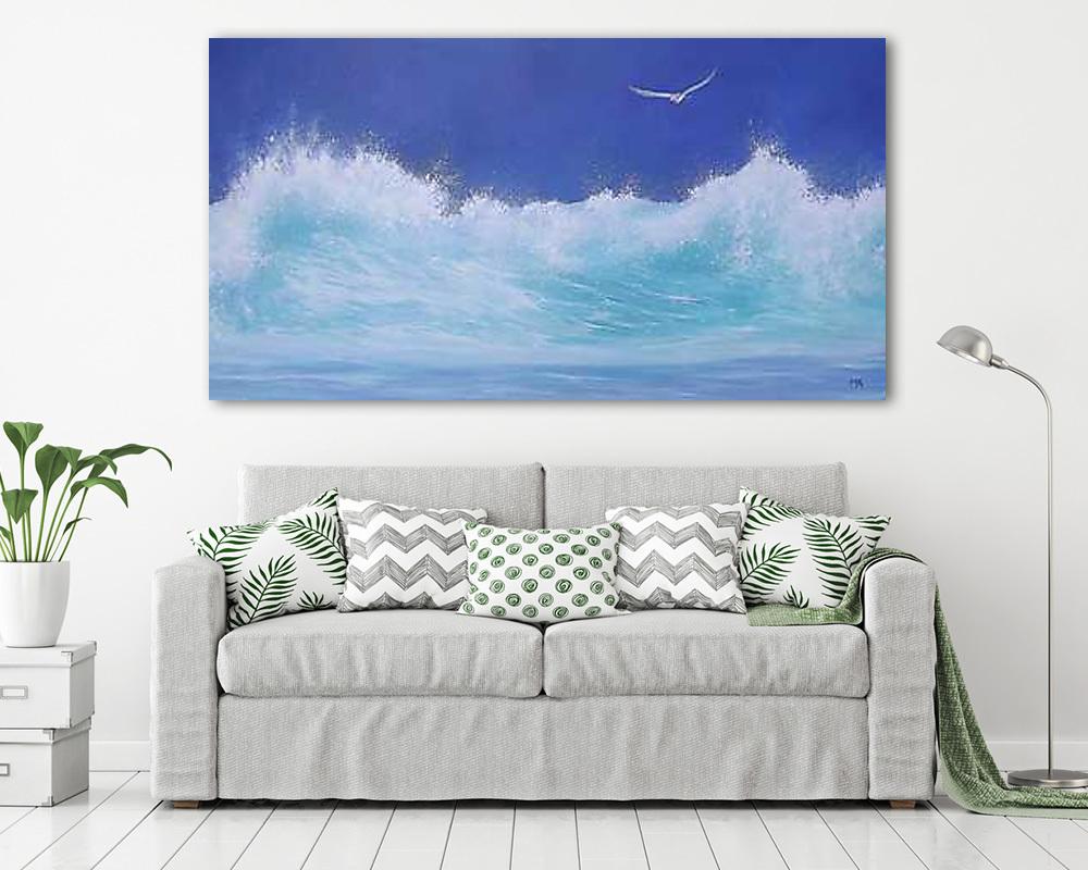 A hullám (vászonkép) - vászonkép, falikép otthonra és irodába