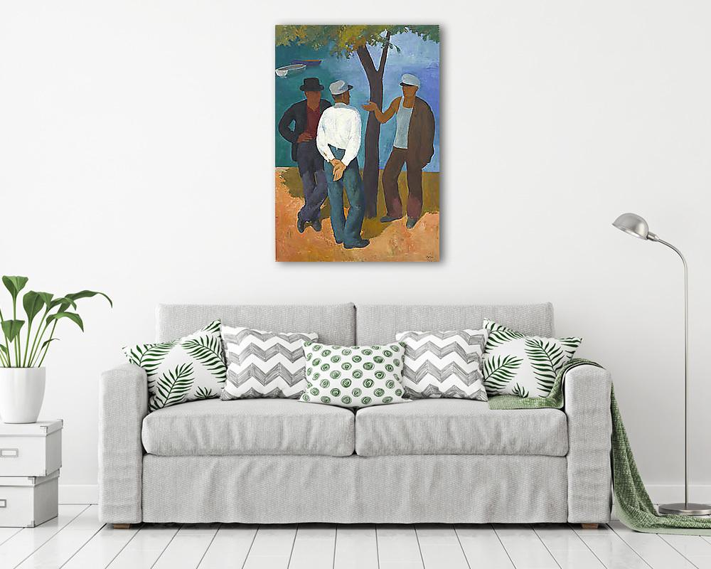 Tengerészek beszélgetése (többrészes kép) - vászonkép, falikép otthonra és irodába