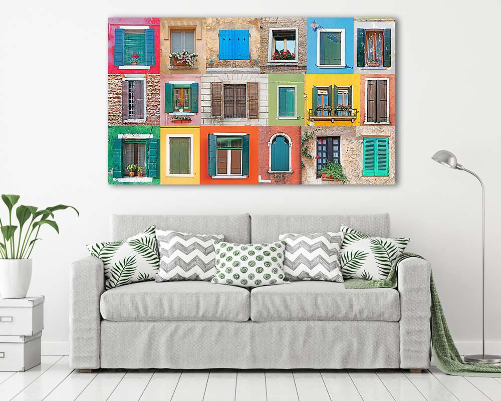 Olasz ablakok - vászonkép, falikép vásárlás Olasz ablakok (vászonkép) - vászonkép, falikép otthonra és irodába