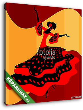 Spanish woman dancer - vászonkép 3D látványterv