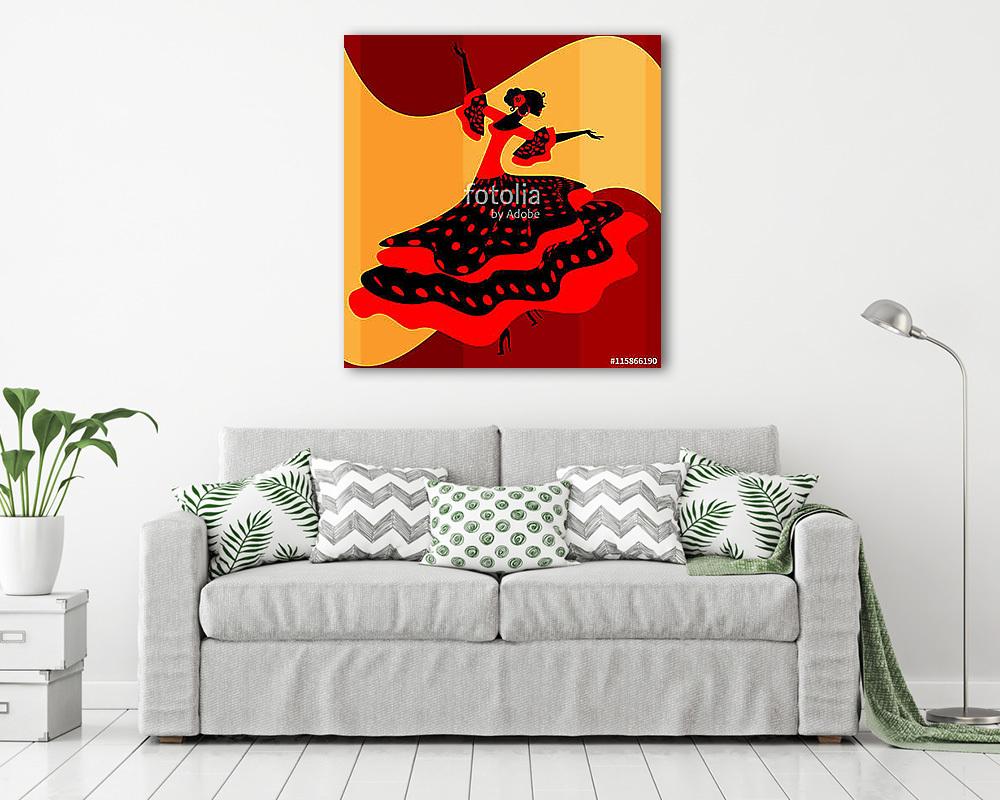 Spanish woman dancer (keretezett kép) - vászonkép, falikép otthonra és irodába