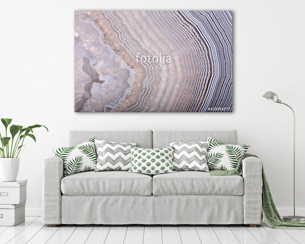 waves in light agate structure (fotótapéta) - vászonkép, falikép otthonra és irodába