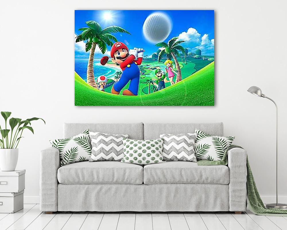 Mario Golf 2 - Big Shot  (többrészes kép) - vászonkép, falikép otthonra és irodába