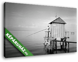 Horgászház a Balatonban (1936) - vászonkép 3D látványterv