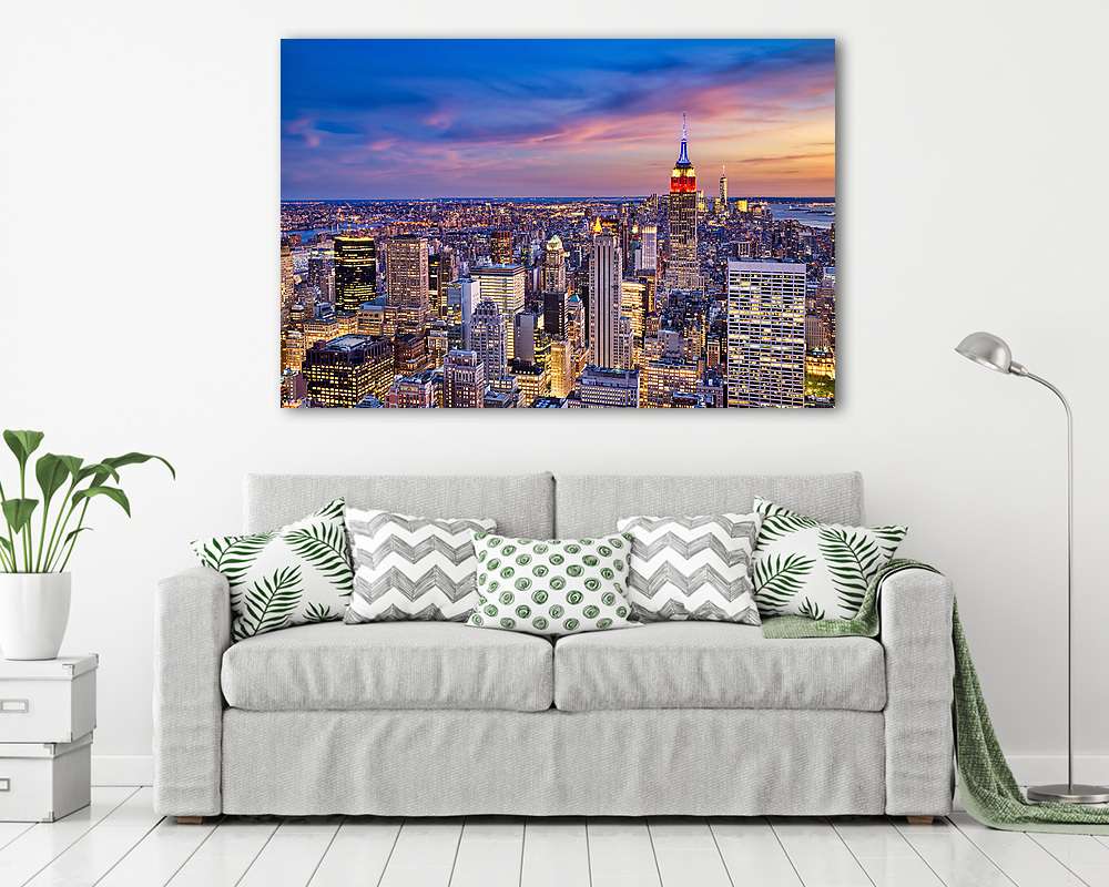 New York - légifotó (többrészes kép) - vászonkép, falikép otthonra és irodába
