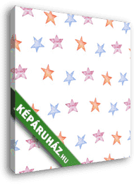 Színes csillagok tapétaminta - vászonkép 3D látványterv