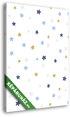 Kék-sárga csillagok tapétaminta - vászonkép 3D látványterv