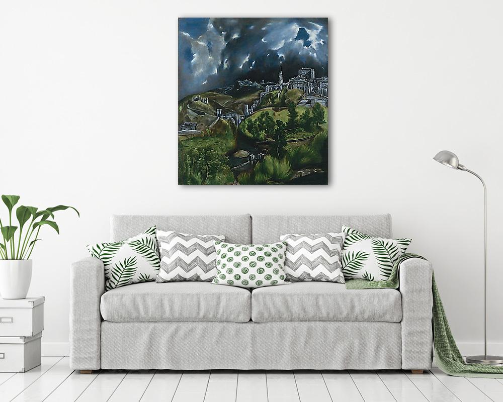 Toledo látképe - vászonkép, falikép vásárlás Toledo látképe (keretezett kép) - vászonkép, falikép otthonra és irodába