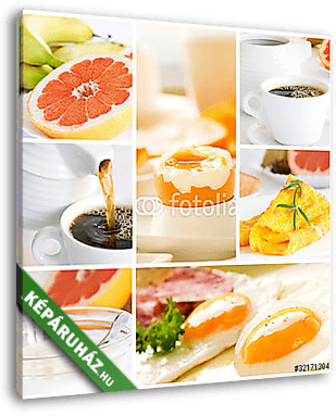 Egészséges reggeli kollázs - vászonkép 3D látványterv