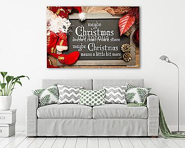 Talán a karácsony nem jön el a boltból, talán a karácsonyi eszkö (vászonkép) - vászonkép, falikép otthonra és irodába