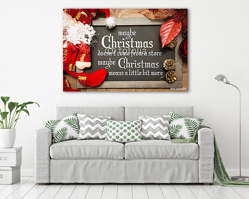 Talán a karácsony nem jön el a boltból, talán a karácsonyi eszkö (vászonkép) - vászonkép, falikép otthonra és irodába