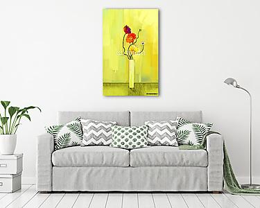 Tavaszi virágszálak (olajfestmény reprodukció) (vászonkép) - vászonkép, falikép otthonra és irodába