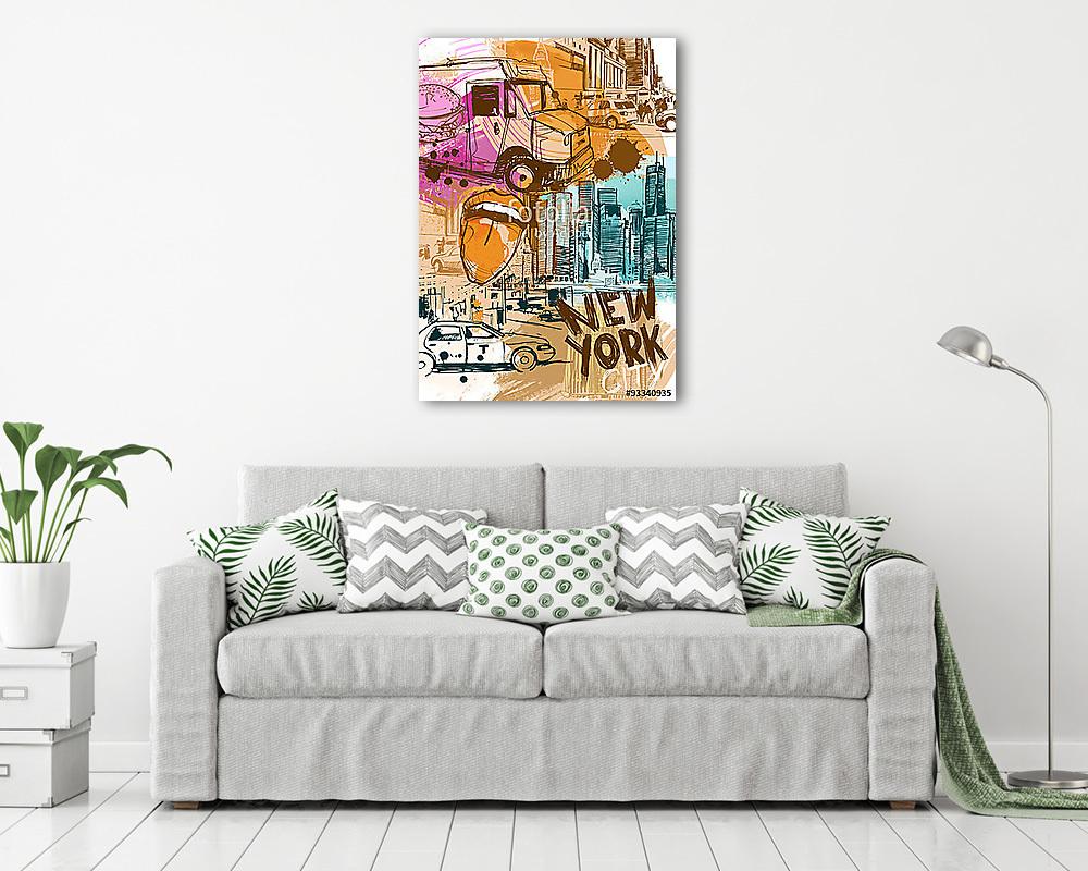 New York-i közlekedés (fotótapéta) - vászonkép, falikép otthonra és irodába