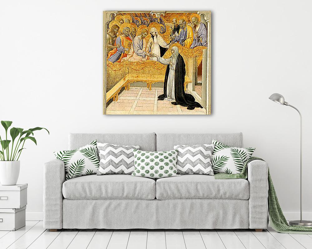 Sziénai Szent Katalin misztikus eljegyzése - vászonkép, falikép vásárlás Sziénai Szent Katalin misztikus eljegyzése (vászonkép) - vászonkép, falikép otthonra és irodába