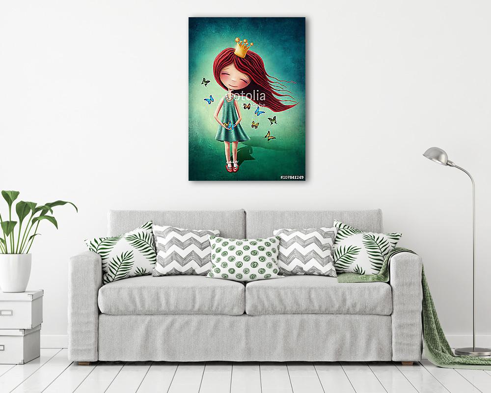 Pillangós királylány (vászonkép) - vászonkép, falikép otthonra és irodába