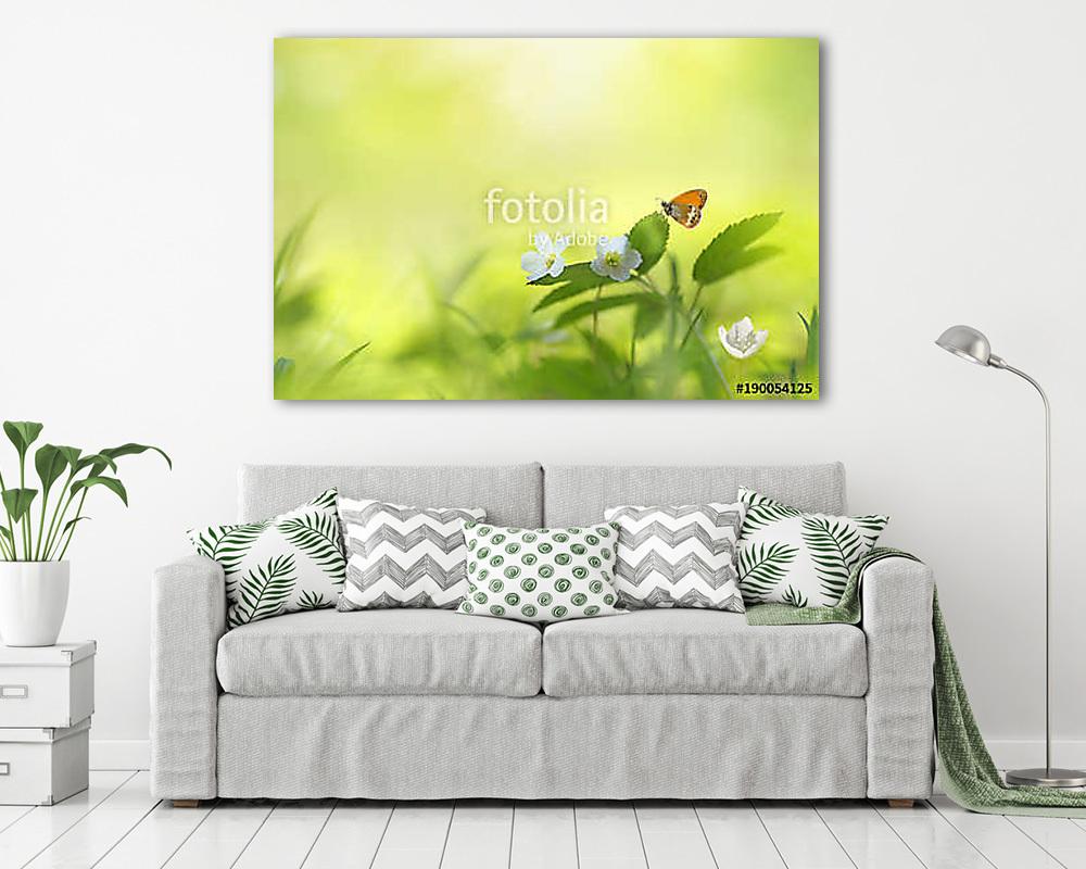 Beautiful spring floral background with copy space. Spring white - vászonkép, falikép vásárlás Beautiful spring floral background with copy space. Spring white (vászonkép) - vászonkép, falikép otthonra és irodába