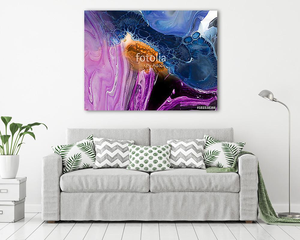 Creative abstract hand painted background, wallpaper, texture, close-up fragment of acrylic painting on canvas with brush stroke (többrészes kép) - vászonkép, falikép otthonra és irodába