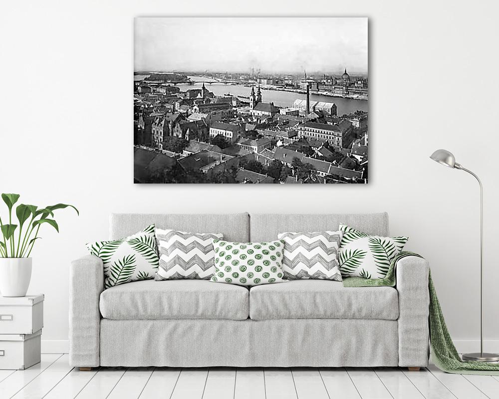 Kilátás a Halászbástyáról (1907) - vászonkép, falikép vásárlás Kilátás a Halászbástyáról (1907) (vászonkép) - vászonkép, falikép otthonra és irodába