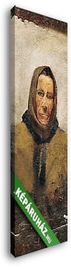 Idős asszony portréja - vászonkép 3D látványterv