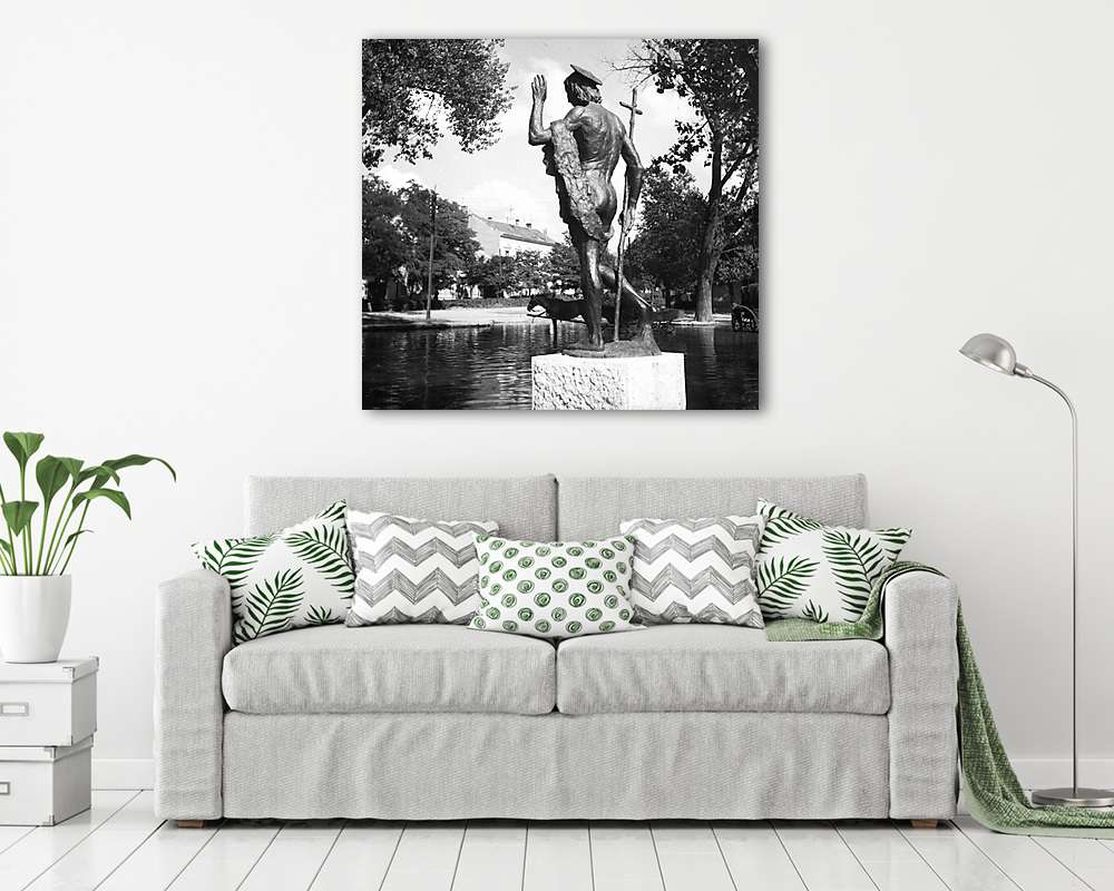 Tata, Keresztelő Szent János szobra (1945) (poszter) - vászonkép, falikép otthonra és irodába