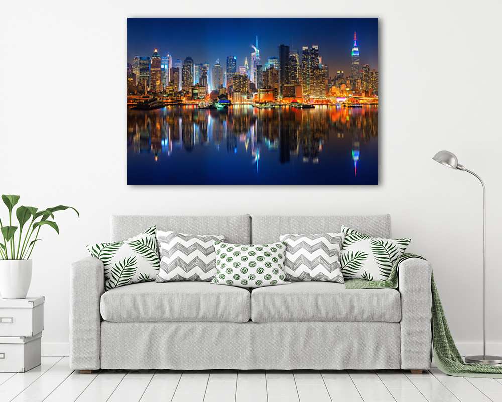 New York - Tükröződés - vászonkép, falikép vásárlás New York - Tükröződés (vászonkép) - vászonkép, falikép otthonra és irodába